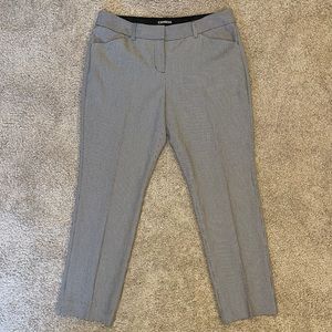 Express Editor Dress Trouser Pant. Black & White Micro Houndstooth. Sz. 8 Short.